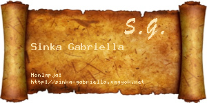 Sinka Gabriella névjegykártya